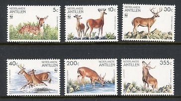 Nederlandse Antillen- 1992- serie = motief WNF / WWF-Dieren, Ophalen of Verzenden, Postfris