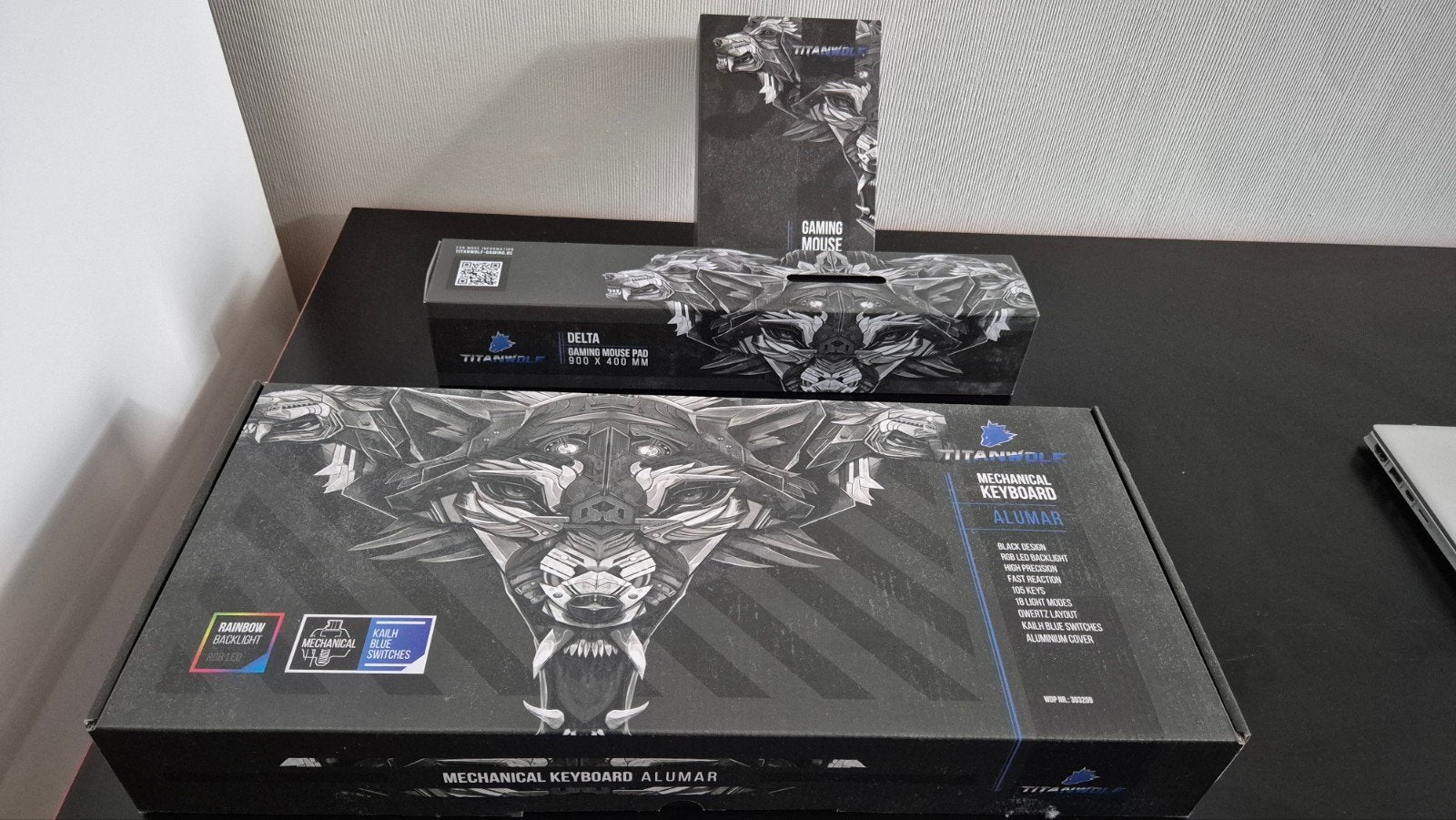 Gaming set: muismat, muis, mechanisch toetsenbord (Duits), Ophalen, Nieuw, PC
