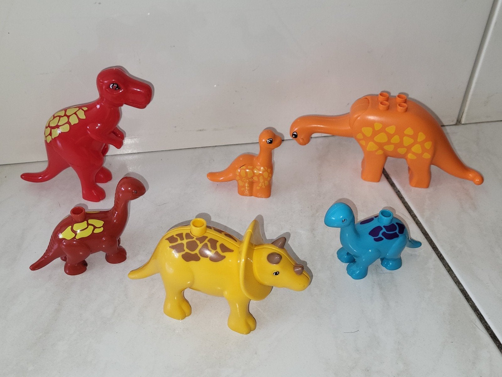 set met 6 dino's dinosaurus, Gebruikt, ., Ophalen of Verzenden, .