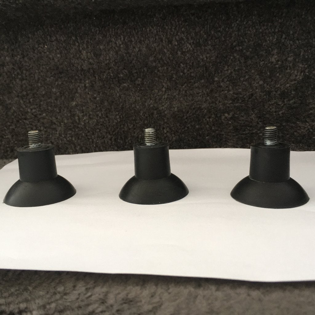 Rubberen zuignappen met schroefdraad (3 stuks), Verzenden, Nieuw