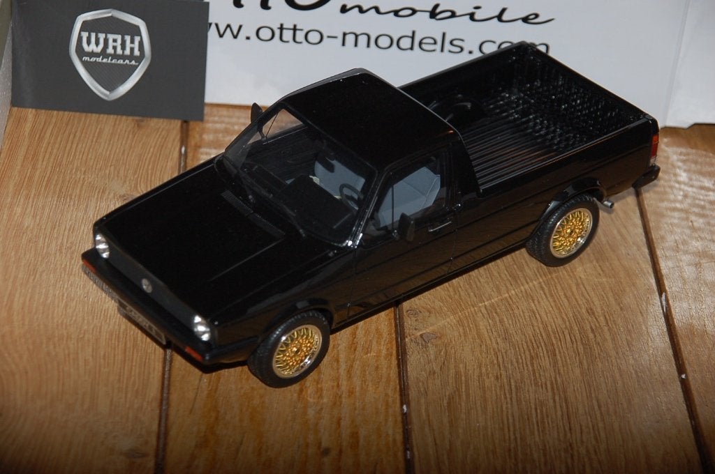 1:18 VOLKSWAGEN CADDY PICKUP black Otto mobile OT665B WRH, Verzenden, Zo goed als nieuw, Auto, OttOMobile