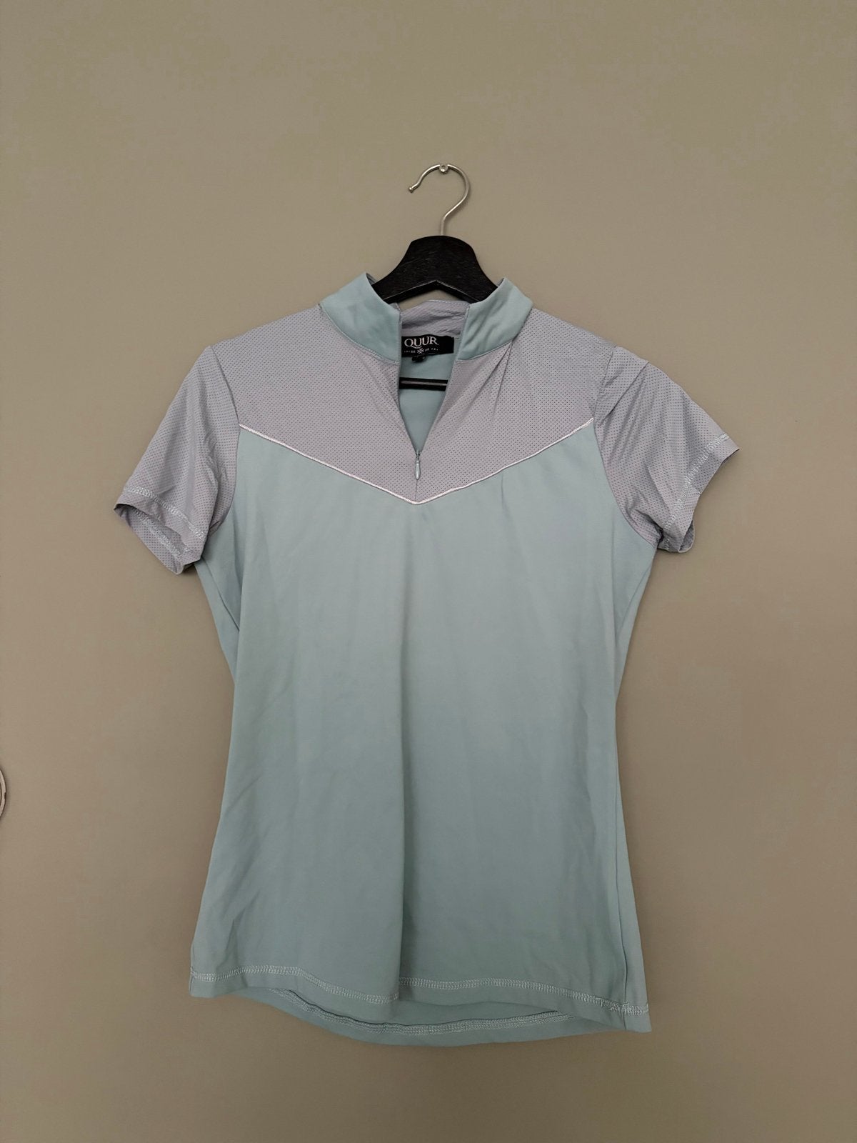 Quur sportshirt maat S, lichtblauw, Dieren en Toebehoren, Ritssluiting, Ophalen of Verzenden, Zo goed als nieuw, Dames