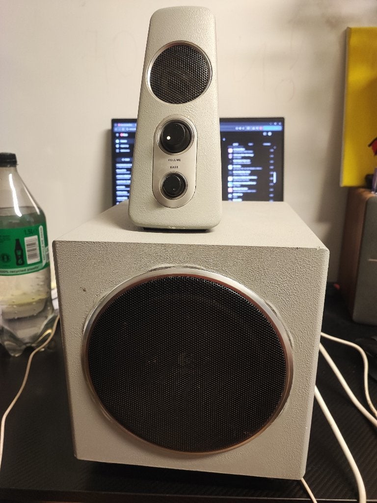 Logitech Z523 speakerset met subwoofer, Computers en Software, Pc speakers, Gebruikt, Audiokanaal 2.1, Ophalen