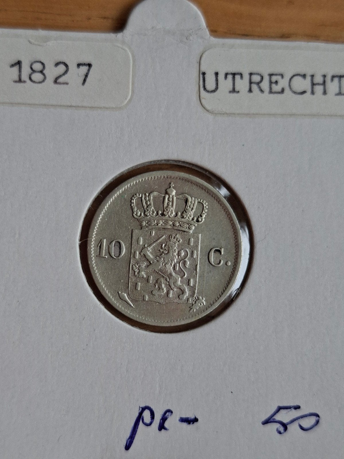 10 cent 1827 u willem 1, Ophalen of Verzenden, Koning Willem I, 10 cent, Zilver