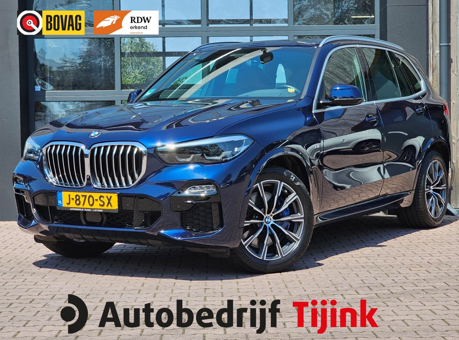 BMW X5 xDrive45e High Executive M-Sport | Luchtvering | Elek, Auto's, BMW, Gebruikt, 398 pk, Met garantie (alle), Blauw