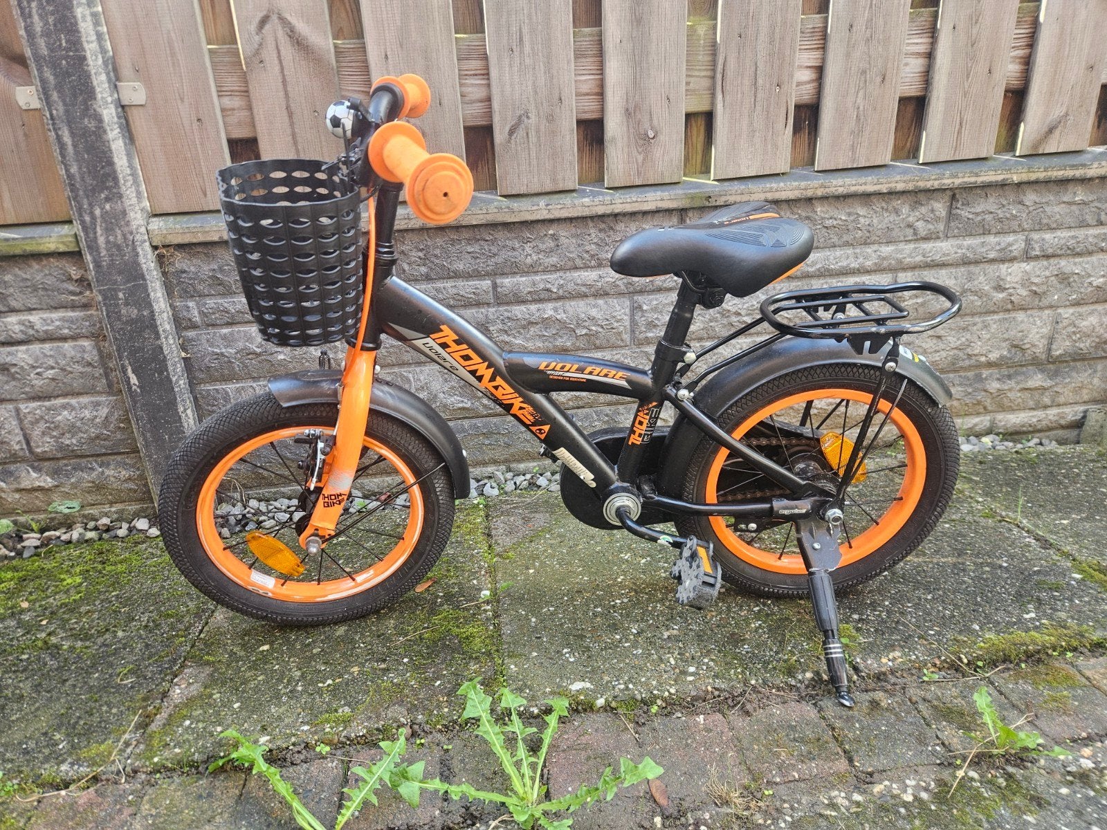 Kinderfiets Volare Thombike 14 inch - Handrem defect, Ophalen, Terugtraprem, Zijwieltjes, Gebruikt