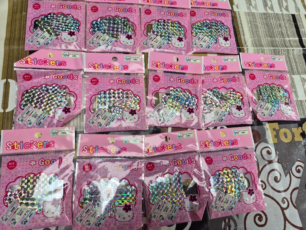 Partij Hello Kitty naamstickers, Hello Kitty, Verzenden, Overige typen, Nieuw