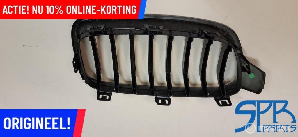 Grille BMW 3 SERIE F30 F31 HOOGGLANS ZWART GRILL NIER LINKS, Auto-onderdelen, Gebruikt, Ophalen of Verzenden, BMW, BMW
