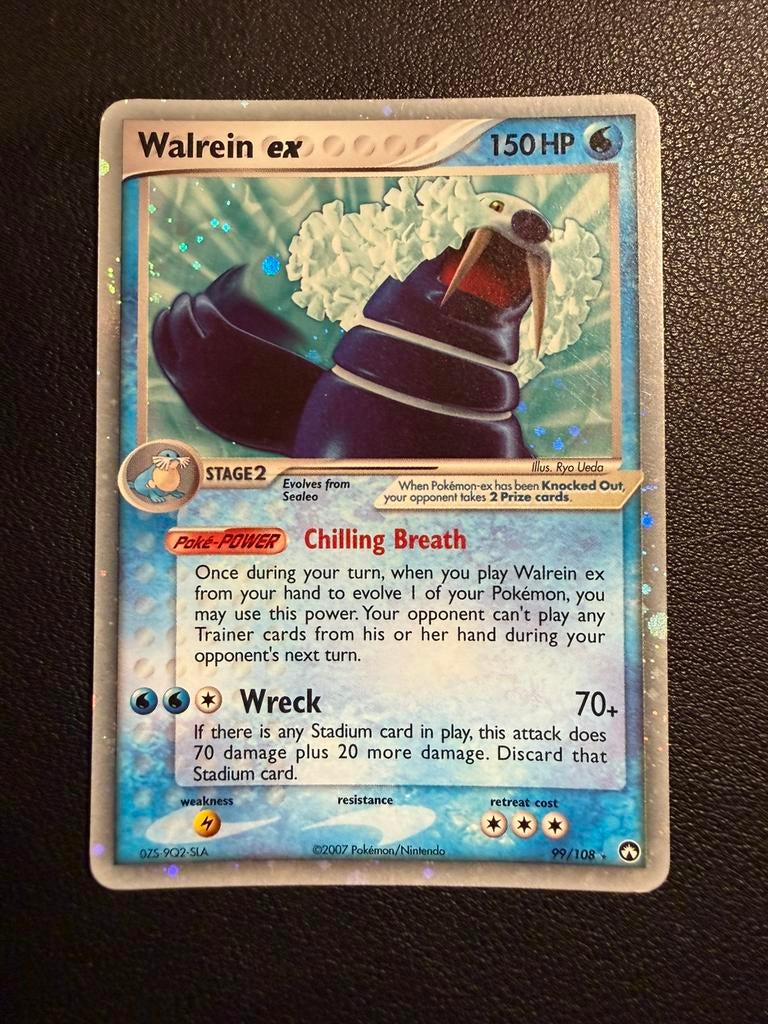 (NEW) Original Vintage Walrein EX Holo - NM/Mint, Ophalen of Verzenden, Zo goed als nieuw, Losse kaart, Foil