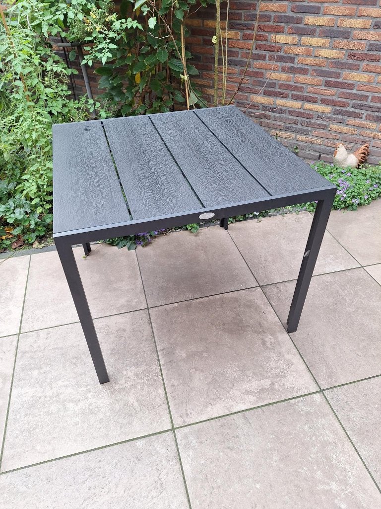 tuintafel 90 x 90 jutlandia jysk, Ophalen, Zo goed als nieuw, Vierkant, Aluminium