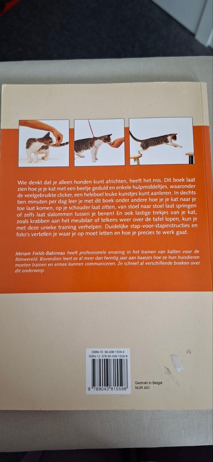 Katten trainen: Leer je kat kunstjes en gehoorzaamheid, Ophalen of Verzenden, Zo goed als nieuw, Katten, Miriam Fields-Babineau