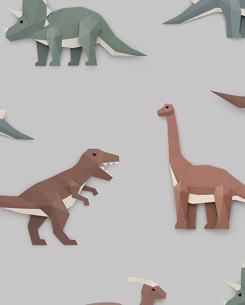 Kinderbehang Dinosaurus Licht Studio Ditte, Mail@studioditte.nl, Baronielaan 252 4837 BH Breda, Nieuw, Studio Ditte