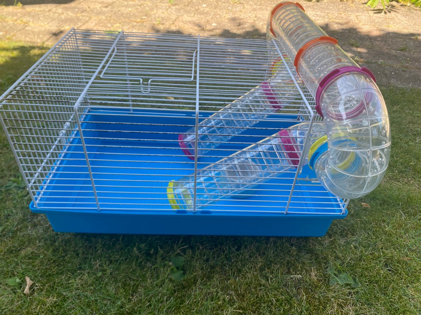 Hamsterkooi met buizen, Dieren en Toebehoren, Knaagdieren en Konijnen | Hokken en Kooien, Kooi, Minder dan 75 cm, Zo goed als nieuw