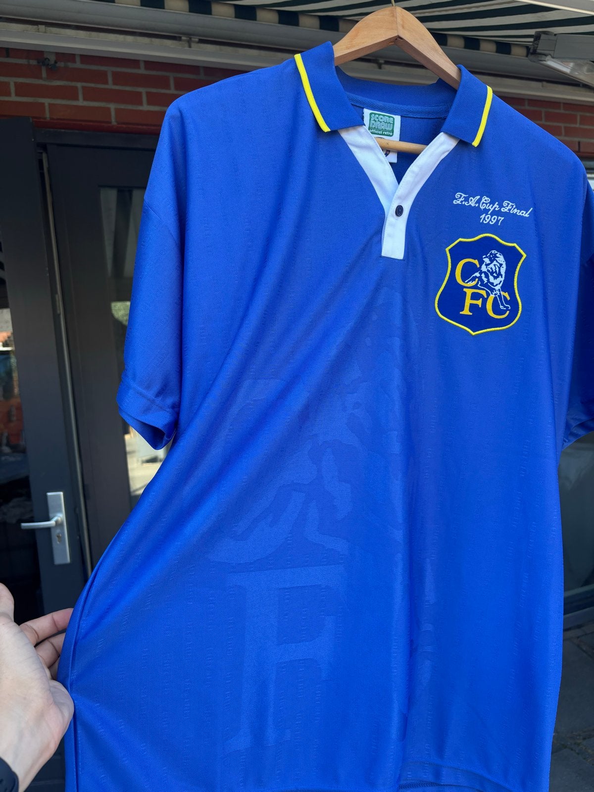 Chelsea shirt maat L gesigneerd door Di Matteo, Blauw, Overige maten, Ophalen of Verzenden, Zo goed als nieuw