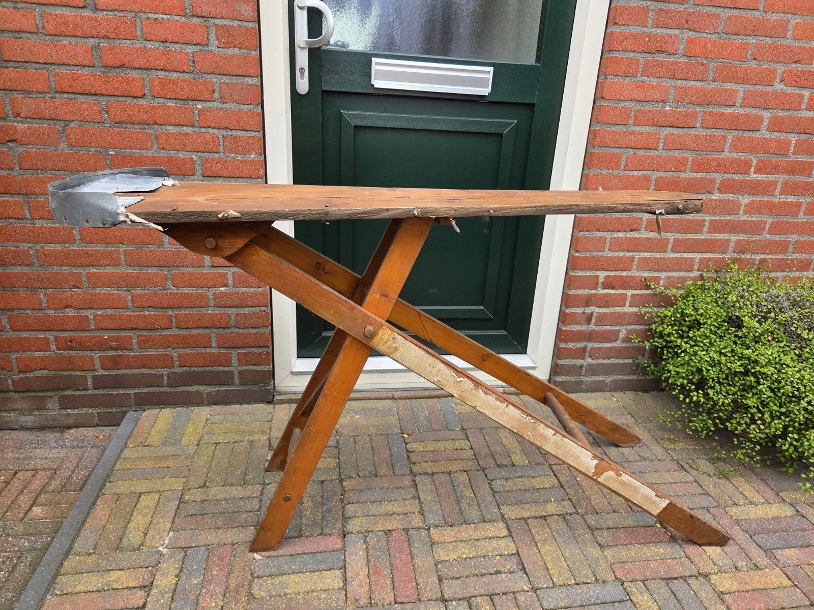 antieke strijkplank, Ophalen