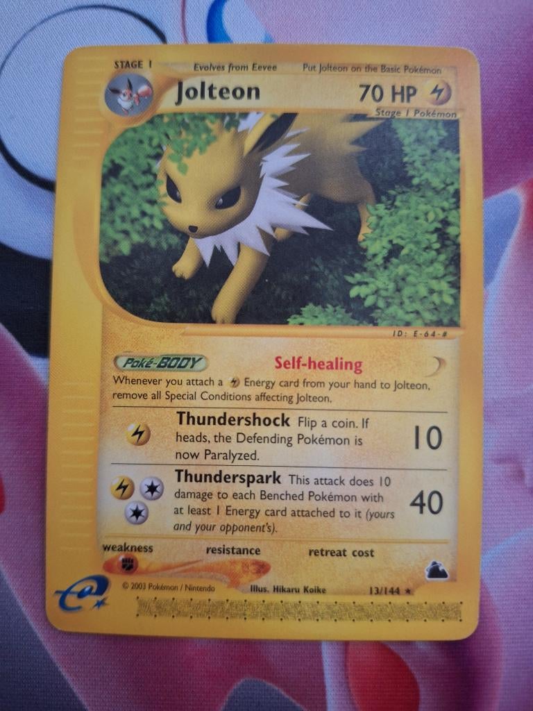 Jolteon #13 Pokemon Skyridge, Ophalen of Verzenden, Nieuw, Losse kaart, Foil