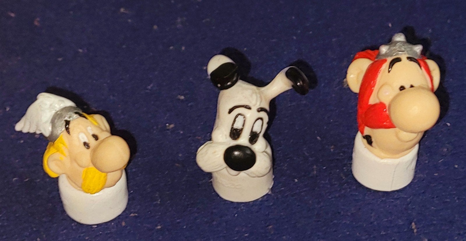 Complete set 3 Asterix Obelix Idefix Mini Babybel jaar 2000, Verzenden, Asterix en Obelix, Zo goed als nieuw, Beeldje of Figuurtje