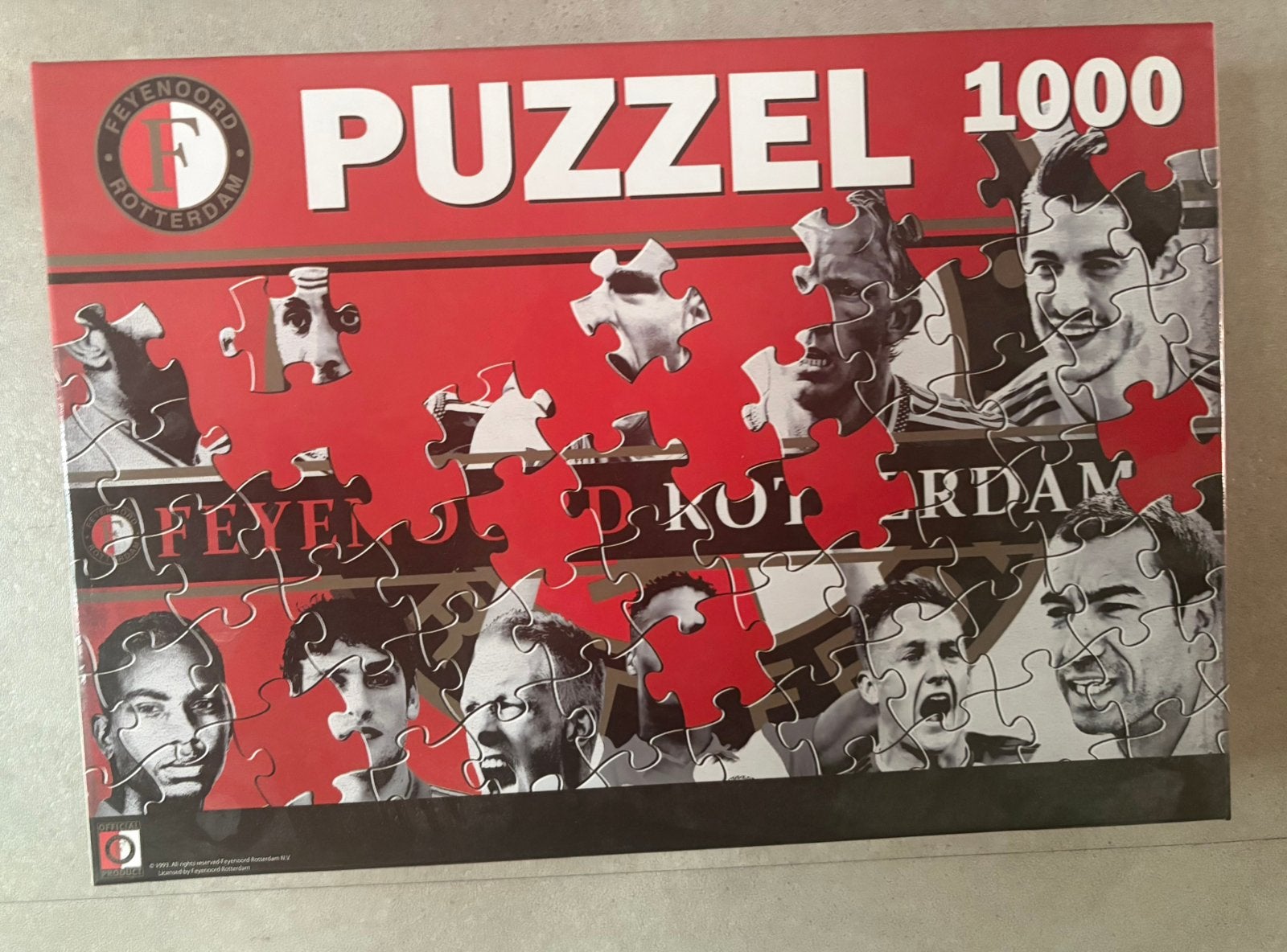 Feyenoord puzzel 1000 stuks, Hobby en Vrije tijd, Ophalen of Verzenden, 500 t/m 1500 stukjes, Zo goed als nieuw, Legpuzzel