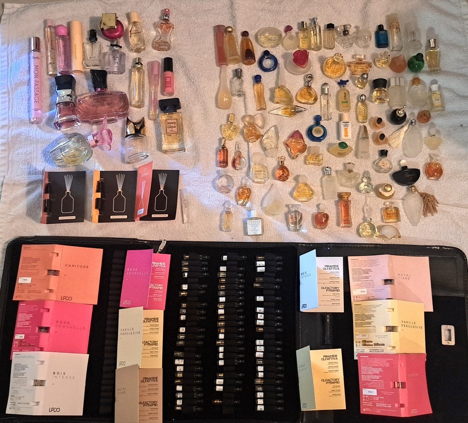 Grote collectie miniatuur parfumflesje grote flessen testers, Ophalen, Gebruikt