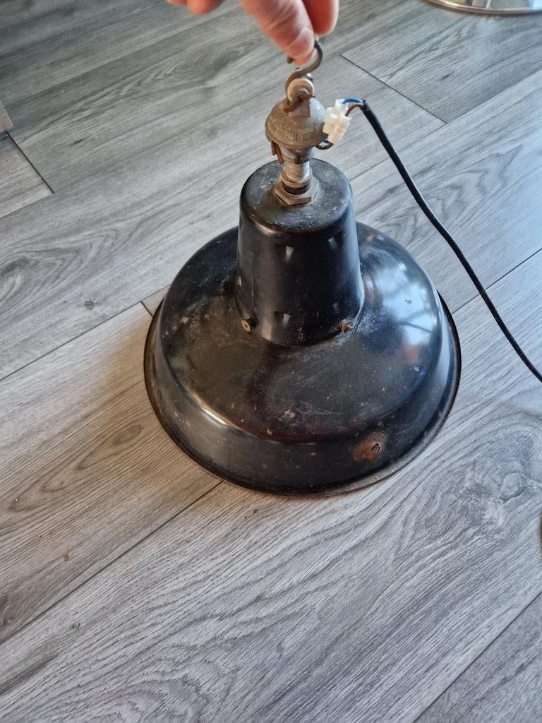 Philips fabriekslamp emaille vintage, Ophalen of Verzenden