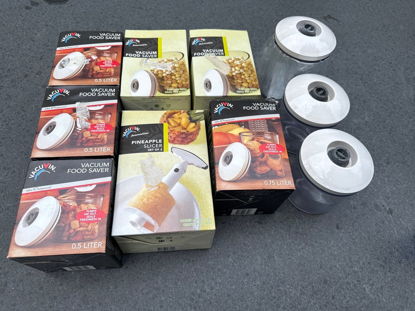 Vacuvin Food Saver & Pineapple Slicer - Nieuw!, Kunststof, Nieuw, Ophalen of Verzenden, Voorraadpot