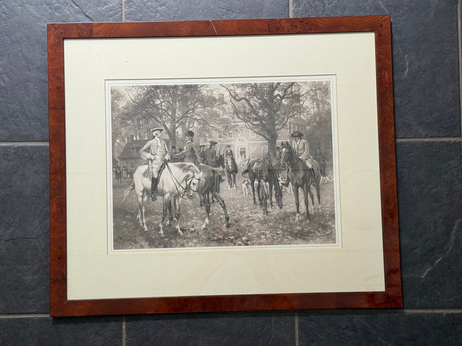 Thure de Thulstrup antieke lijst mooi paarden tafereel, Ophalen