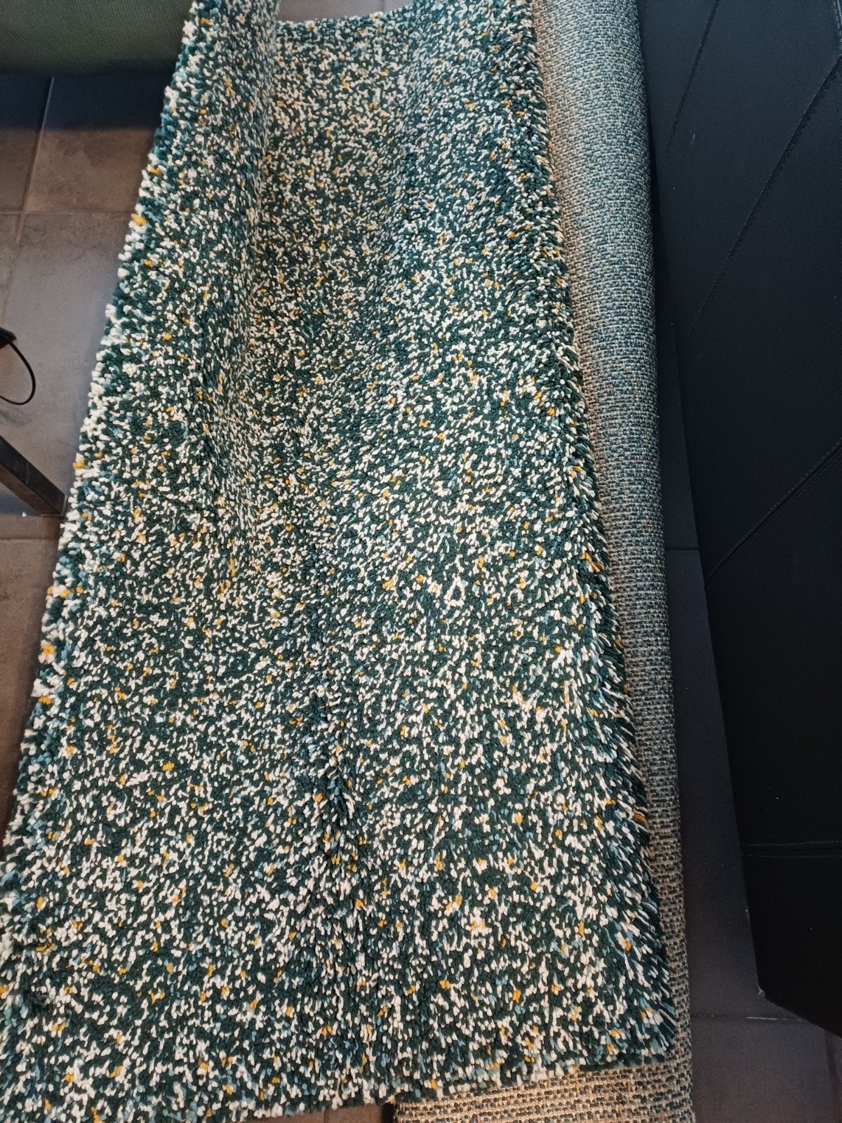 IKEA VINDUM Vloerkleed Groen/Wit (170x230 cm), Huis en Inrichting, Stoffering | Tapijten en Kleden, Ophalen, Gebruikt, 150 tot 200 cm