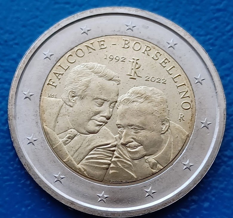 Italië 2 Euro "Falcone - Borsellino" 2022 - UNC, Postzegels en Munten, Ophalen of Verzenden, Italië, 2 euro, Losse munt