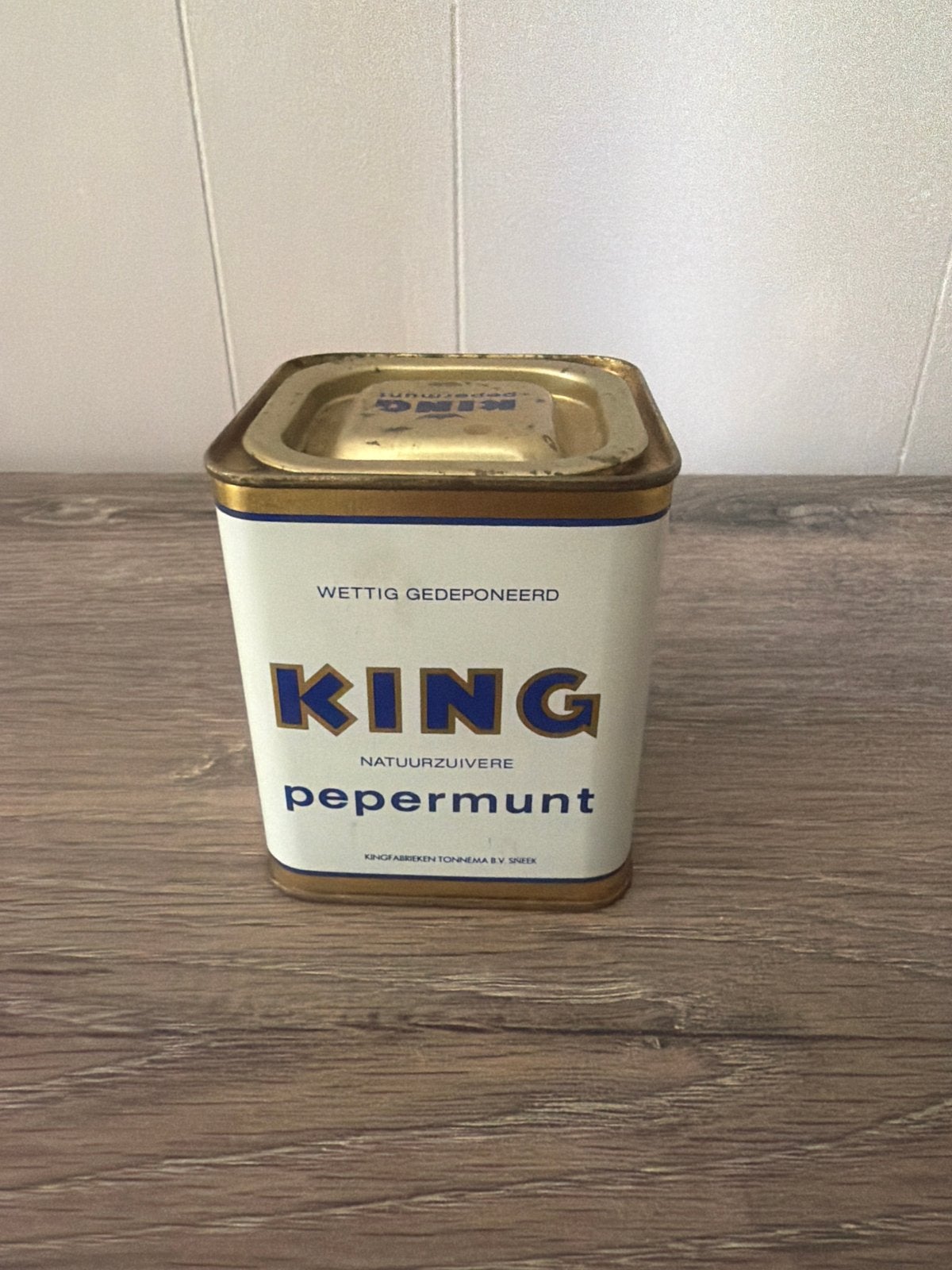 Vintage King Pepermunt Blik - Natuurzuivere Pepermunt, Ophalen, Gebruikt, Overige, Overige merken
