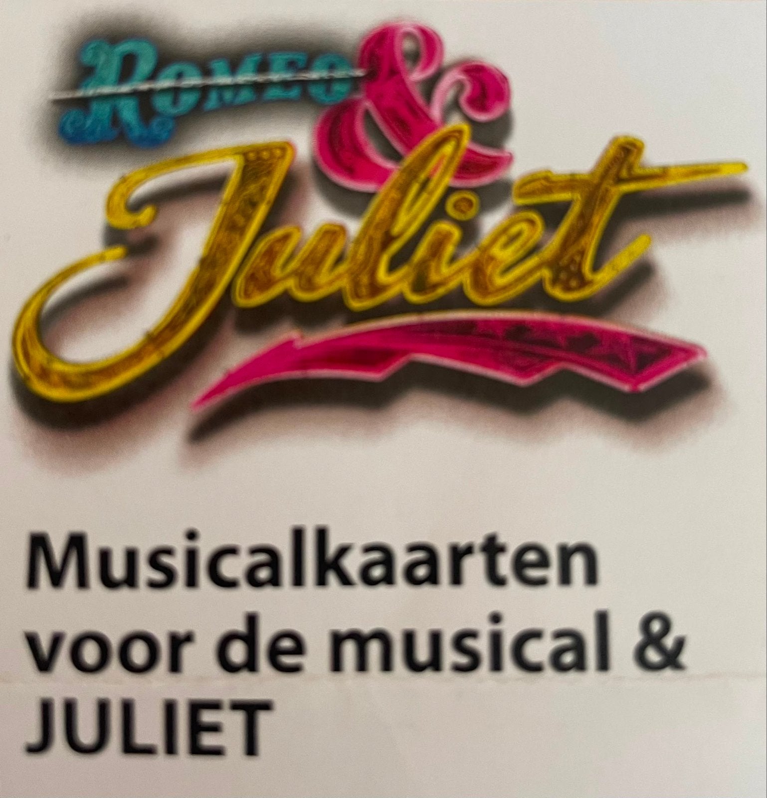 Musicalkaarten & Juliet, Tickets en Kaartjes, Twee personen
