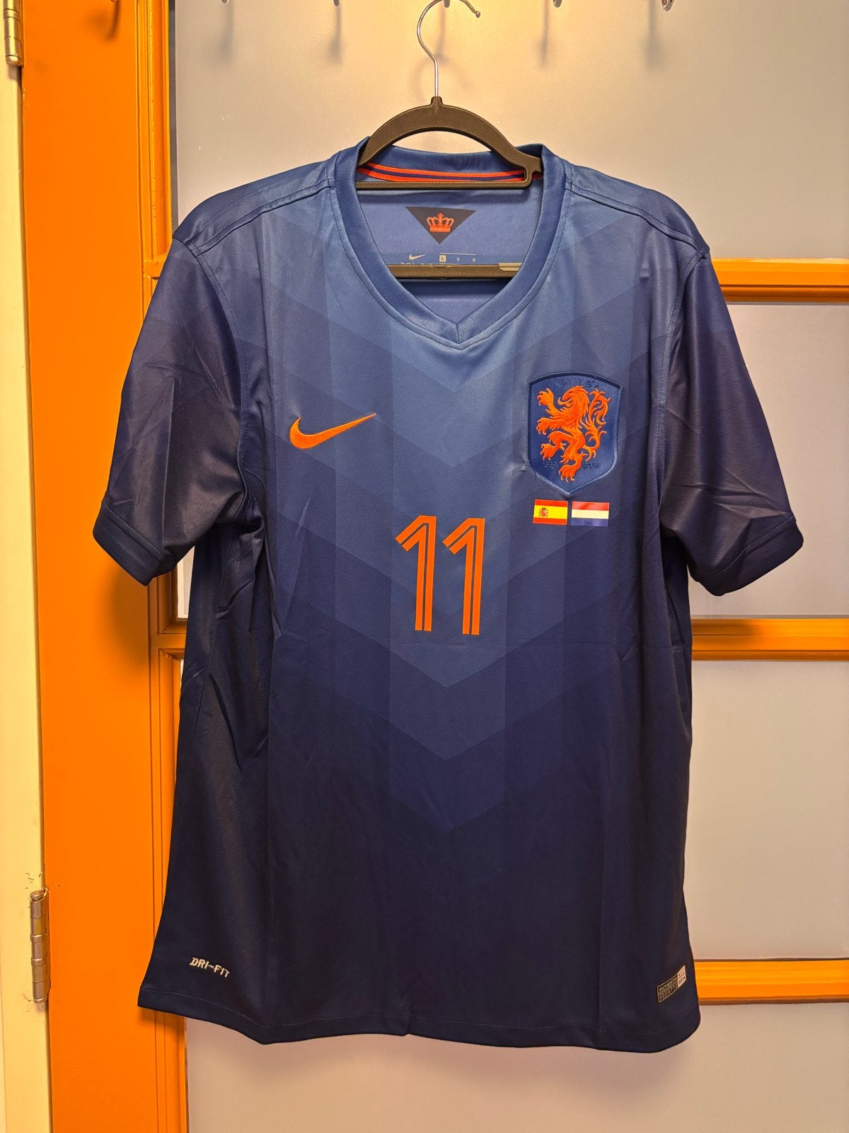 Nederlands Elftal wk 2014 - Robben - Maat L, Kleding | Heren, Sportkleding, Nieuw, Voetbal, Maat 52/54 (L), Blauw, Ophalen of Verzenden