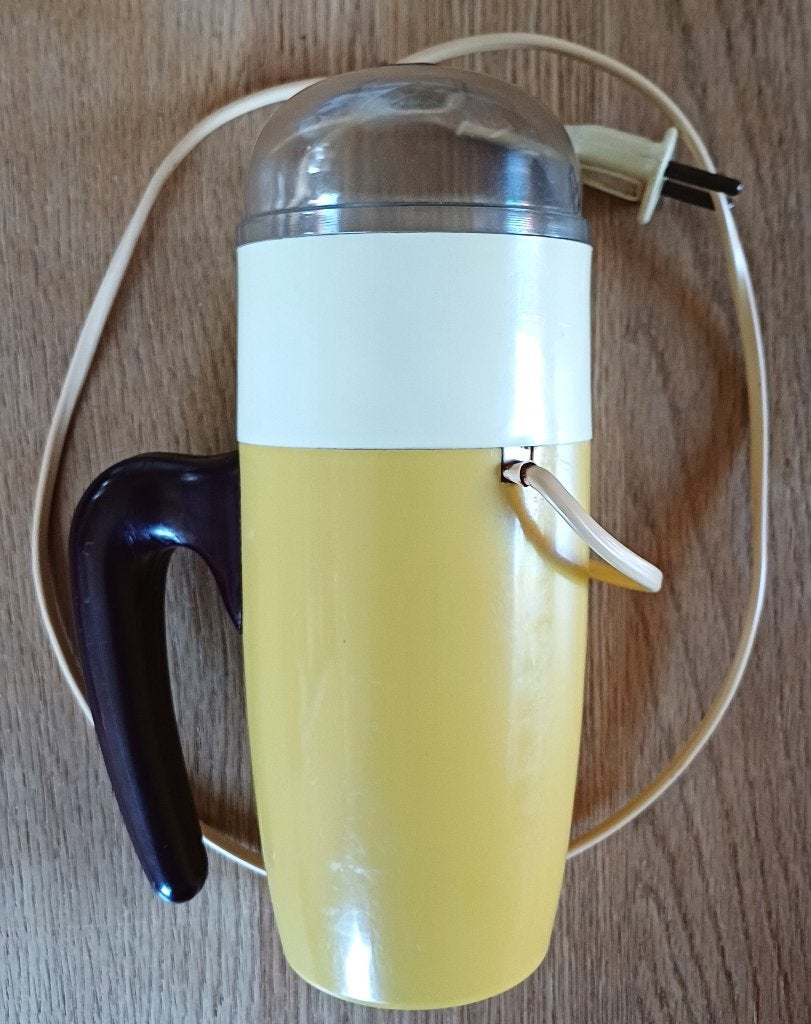 Elektrische koffiemolen Douwe Egberts - vintage, Kunststof, Gebruikt, Overige typen, Ophalen of Verzenden