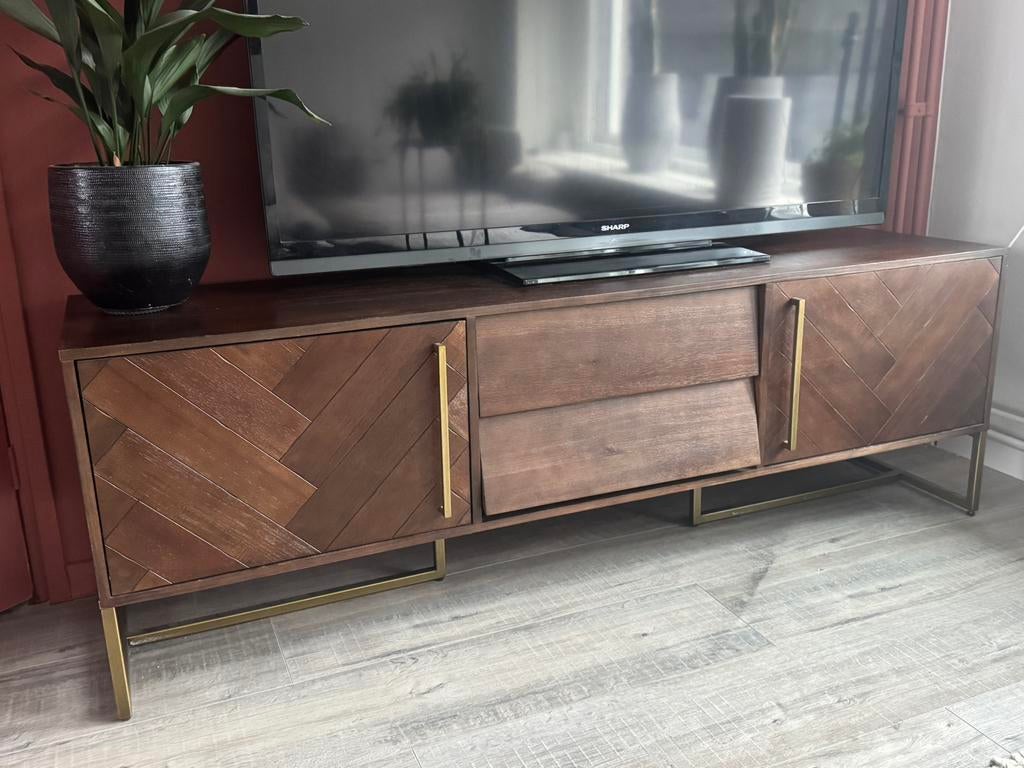 Tv meubel dutchbone, Huis en Inrichting, Kasten | Dressoirs, Ophalen of Verzenden, Zo goed als nieuw, 25 tot 50 cm, 150 tot 200 cm