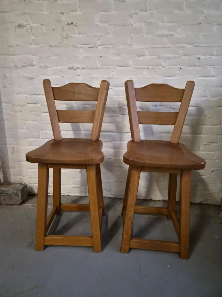Set van 2 massief eiken stoeltjes, Ophalen