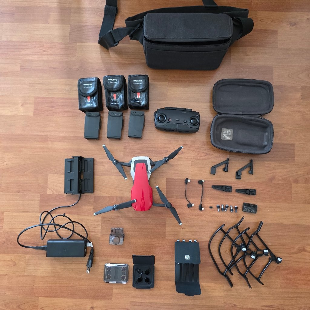 DJI Mavic Air Fly More Combo + ND Filters + Accessoires zgan, 250 tot 900 gram, Cameradrone, Zo goed als nieuw, DJI