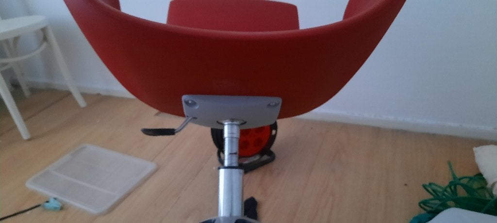 Design bureau stoel, Ophalen, Kunststof, Nieuw, Rood