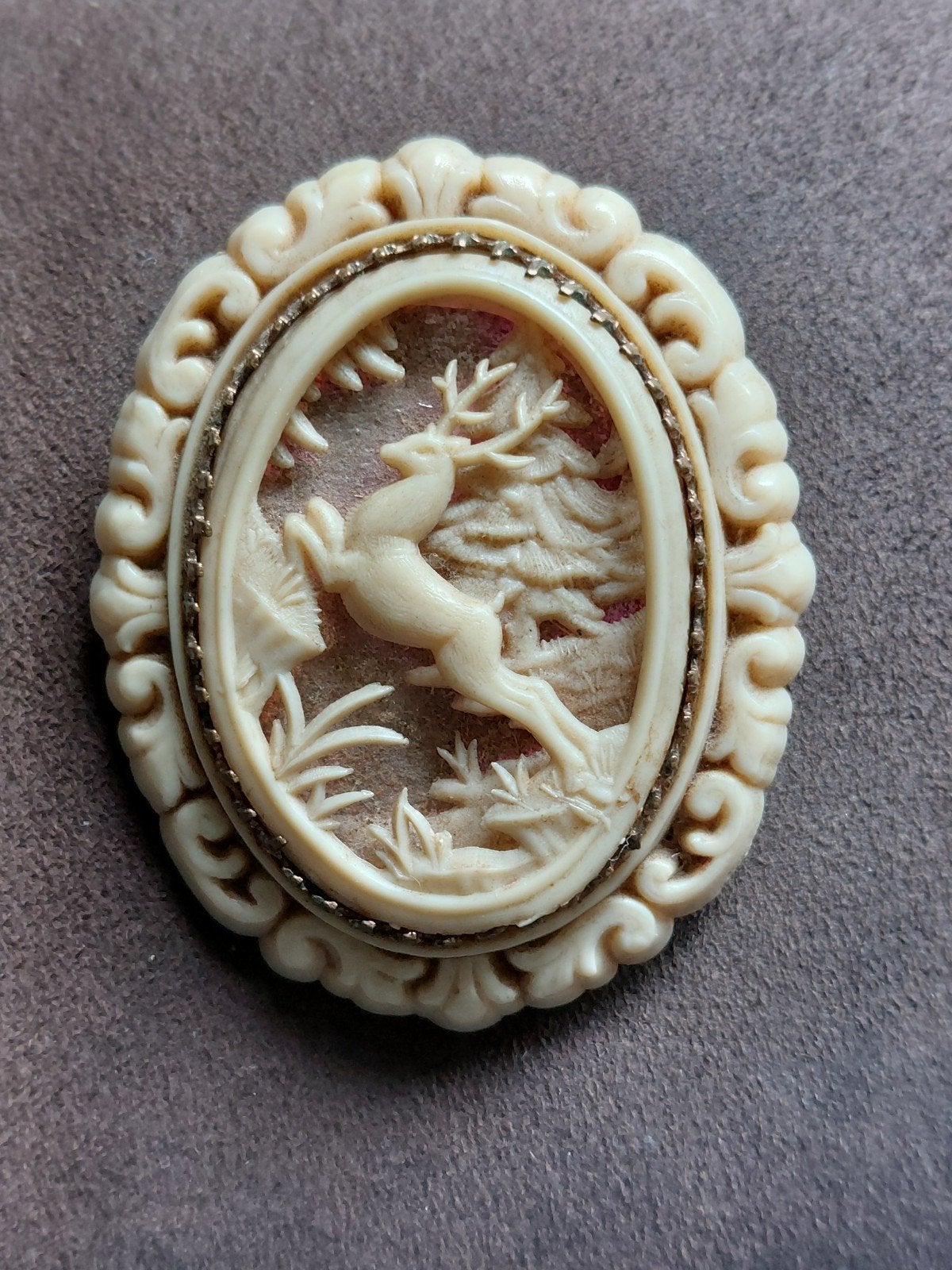 vintage broche celluloid, Antiek en Kunst, Ophalen of Verzenden