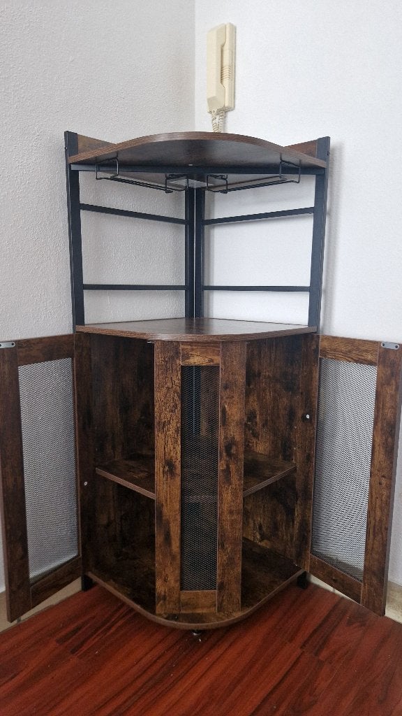 Wijnkast / hoekkast, 50 tot 100 cm, Zo goed als nieuw, Industriële look, 25 tot 50 cm
