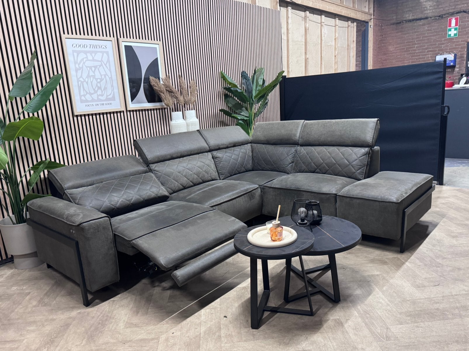 Henders en Hazel Busan Hoekbank - Antraciet - 281 x 230