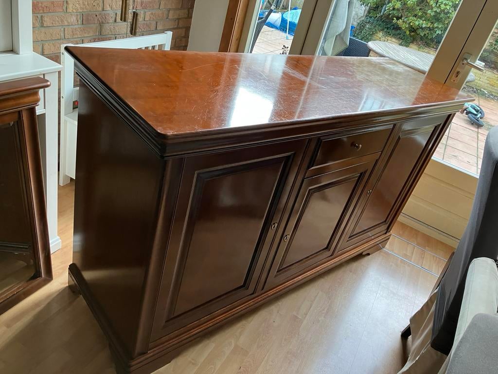 Dressoir notenhout, Ophalen, Zo goed als nieuw, 25 tot 50 cm, 100 tot 150 cm
