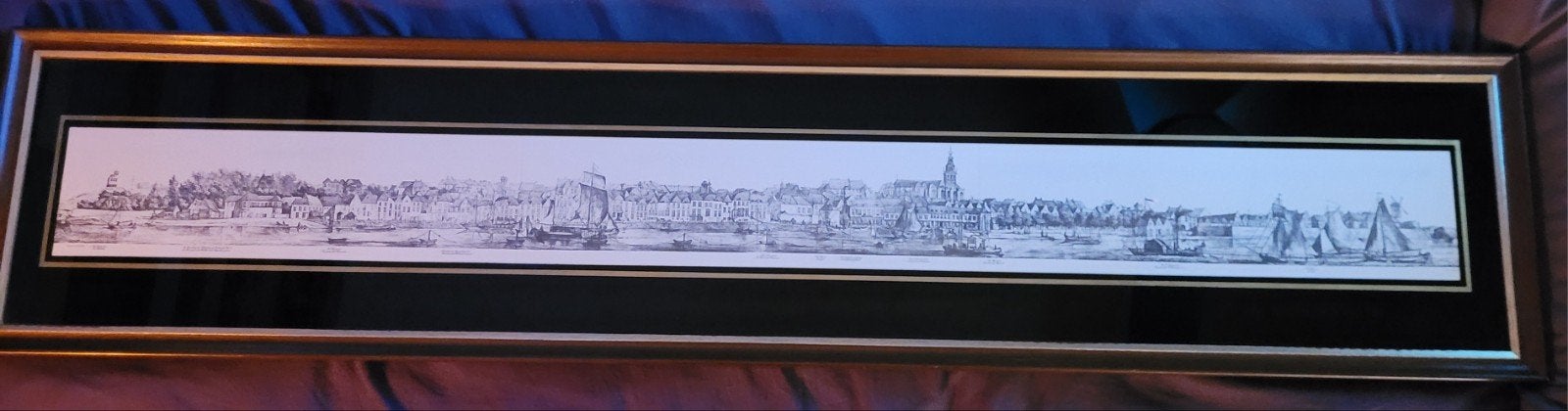Skyline Nijmegen - Gedetailleerde stadsgezicht, Antiek en Kunst, Kunst | Tekeningen en Foto's, Ophalen, Print, Print/reproductie