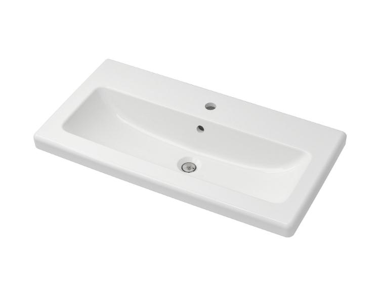 IKEA Tvällen wastafel 84x43 cm met sifon. Nieuw!, Doe-het-zelf en Verbouw, Ophalen, Nieuw, Steen, Wastafel