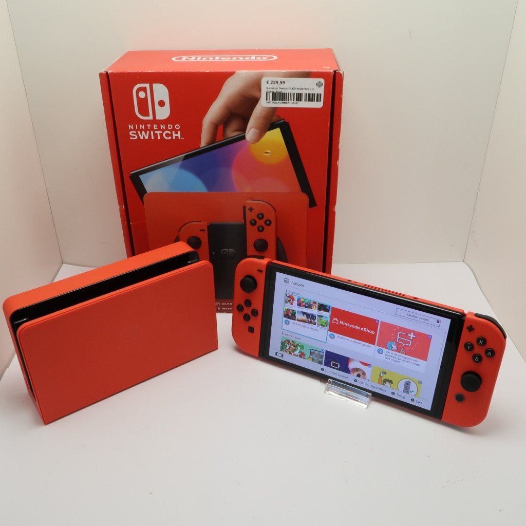 Nintendo Switch OLED 64GB Red | in Goede Staat, Nintendo, Zo goed als nieuw, Support@nintendo.com, 11-1 Hokotate-cho, Kamitoba, Minami-ku
Kyoto 601-8501
Japan
