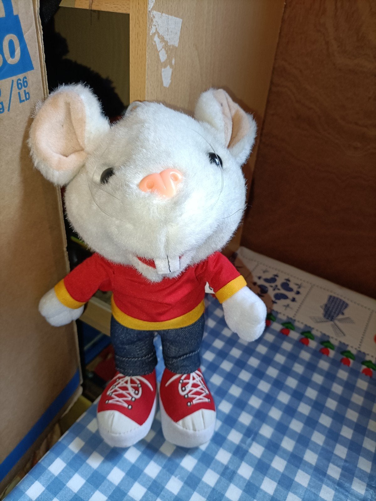 Stuart Little muis knuffel van Boek E. B. White  30 cm, Ophalen of Verzenden, Zo goed als nieuw, Overige typen