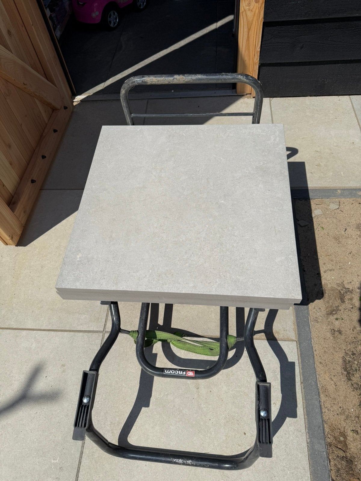 12x keramische terras tegels 60x60x3, Ophalen, Keramiek, 60 cm of meer, Vloertegels