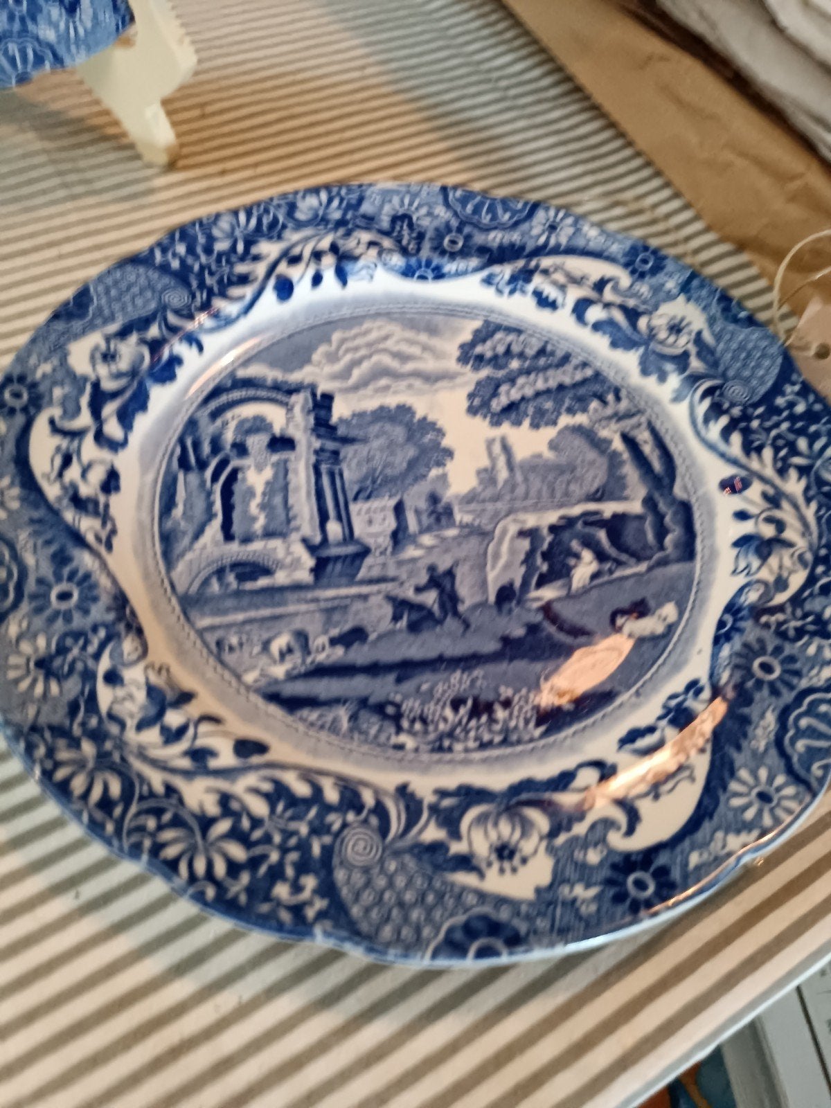 Antieke Copeland SPODE Blue Italian 6xDinerborden, Antiek en Kunst, Ophalen of Verzenden