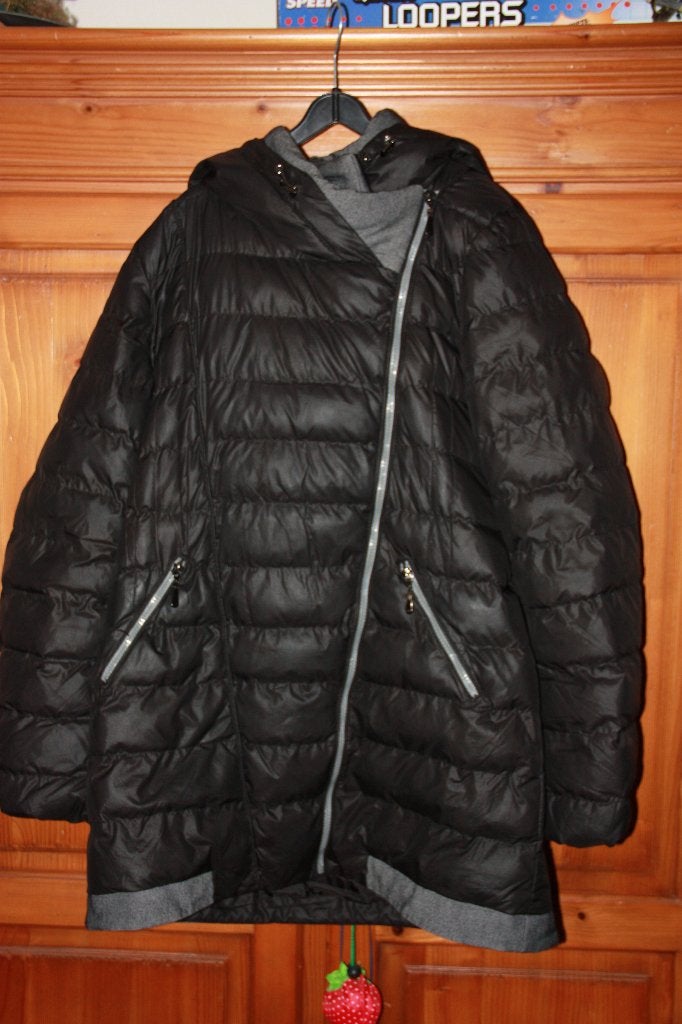 Dames, Winterjas, middel-half-lang (Bomber-model), Kleding | Dames, Jassen | Winter, Verzenden, Zwart, Maat 46/48 (XL) of groter