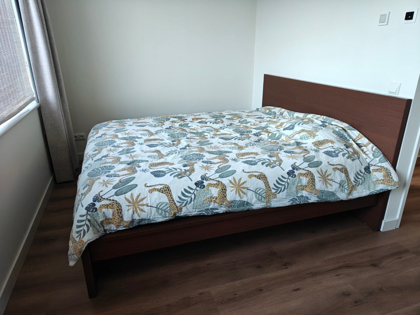 Ikea Malm bed 180x200 met lattenbodem, Ophalen, Bruin, Tweepersoons, Zo goed als nieuw