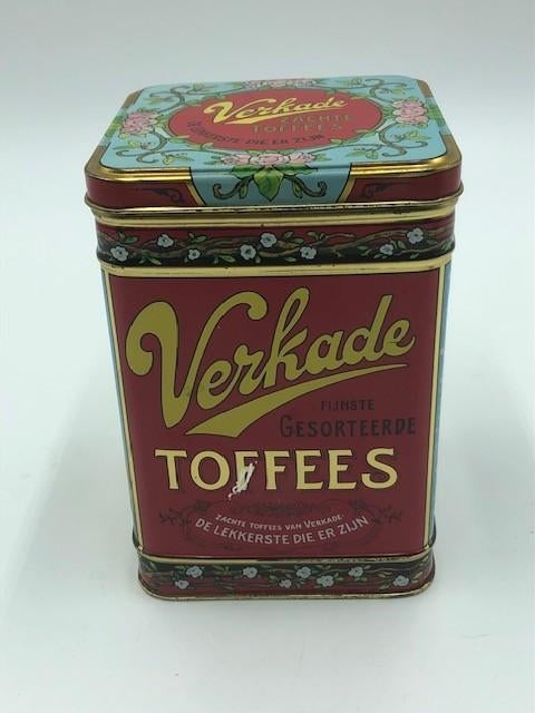 Retro Vintage Verkade Toffee Blik, Verzamelen, Blikken, Ophalen of Verzenden, Gebruikt, Overige, Verkade