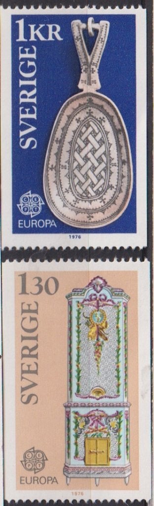 Zweden 1976 EUROPA Kunstvoorwerpen uit Rol, Verzenden, Postfris, Overige thema's